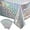 Iridescent Silver, variant on 3 Pack Holographic Silver Tablecloth, Shimmery Laser Party Decorations, Disposable Plastic Table Cover for Birthday Wedding Disco Events, 54x108", Silver