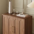 thumbnail image 6 of Wiilayok 31.5 Inch Mid Century Modern Sideboard Buffet Cabinet Walnut Arched Doors Storage Credenza Media Console, 6 of 8