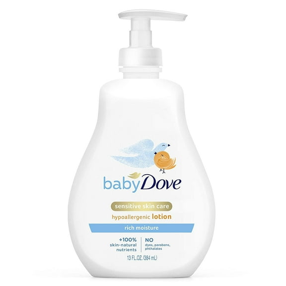 Dove Baby Rich Moisture Lotion, For Babys Delicate Skin, 13 Oz, 2 Pack