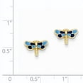 thumbnail image 2 of Beautiful 14k Enameled Dragonfly Earrings, 2 of 2