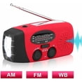 thumbnail image 3 of Radio solar de emergencia, radio con manivela autoalimentada con linterna LED, radio meteorológica AM/FM/WB con batería recargable de 2000 mAh para carga de emergencia de teléfonos, 3 of 5