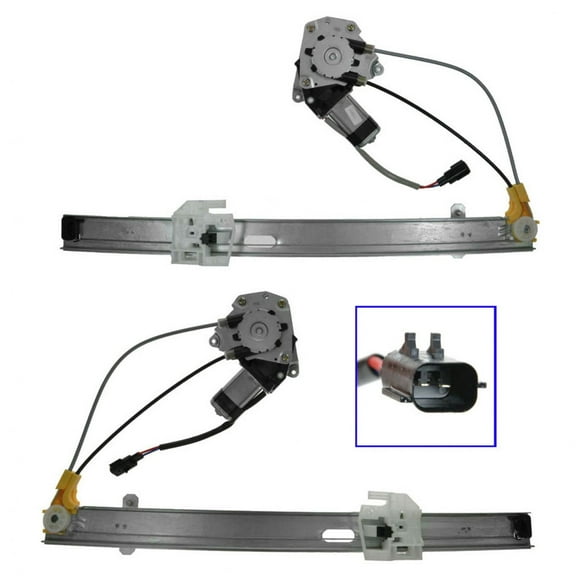 TRQ Rear Power Window Regulator with Motor Set Pair for 06-07 Jeep Liberty WRA50780