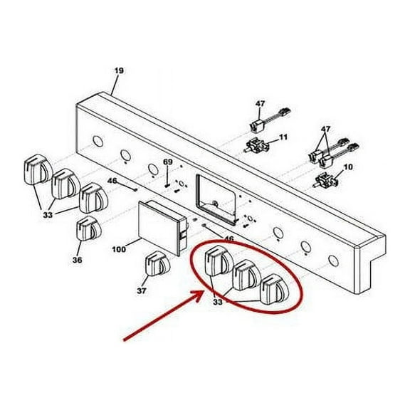FRIGIDAIRE 809137801 KNOB - GENUINE OEM PART