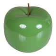thumbnail image 4 of Figura decorativa sencilla y coleccionable con forma de manzana para mesa o escritorio. Verde grande, 4 of 9