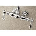 thumbnail image 3 of Kingston Brass AE2T1 Aqua Vintage 3-3/8 Inch Wall Mount Tub Faucet, Polished Chrome, 3 of 4