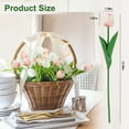 thumbnail image 2 of Scidweet 20 Pcs Artificial Flowers Fake Tulip, Pink White Tulip Flowers for Spring Indoor Table Wedding Decorations Mother's Day Easter Gifts, 2 of 6
