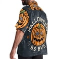thumbnail image 3 of Halloween Font Men's Short Sleeve Poplin Shirt, Casual Printed Button Down, Summer Beach Hawaiian Shirts, Unisex, 3 of 6