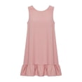 thumbnail image 4 of biudgviw Summer Dresses for Women Ruffle Hem Sleeveless Crewneck Tank Dress Fashion Tie Back Casual Knee Length Dress, 4 of 5