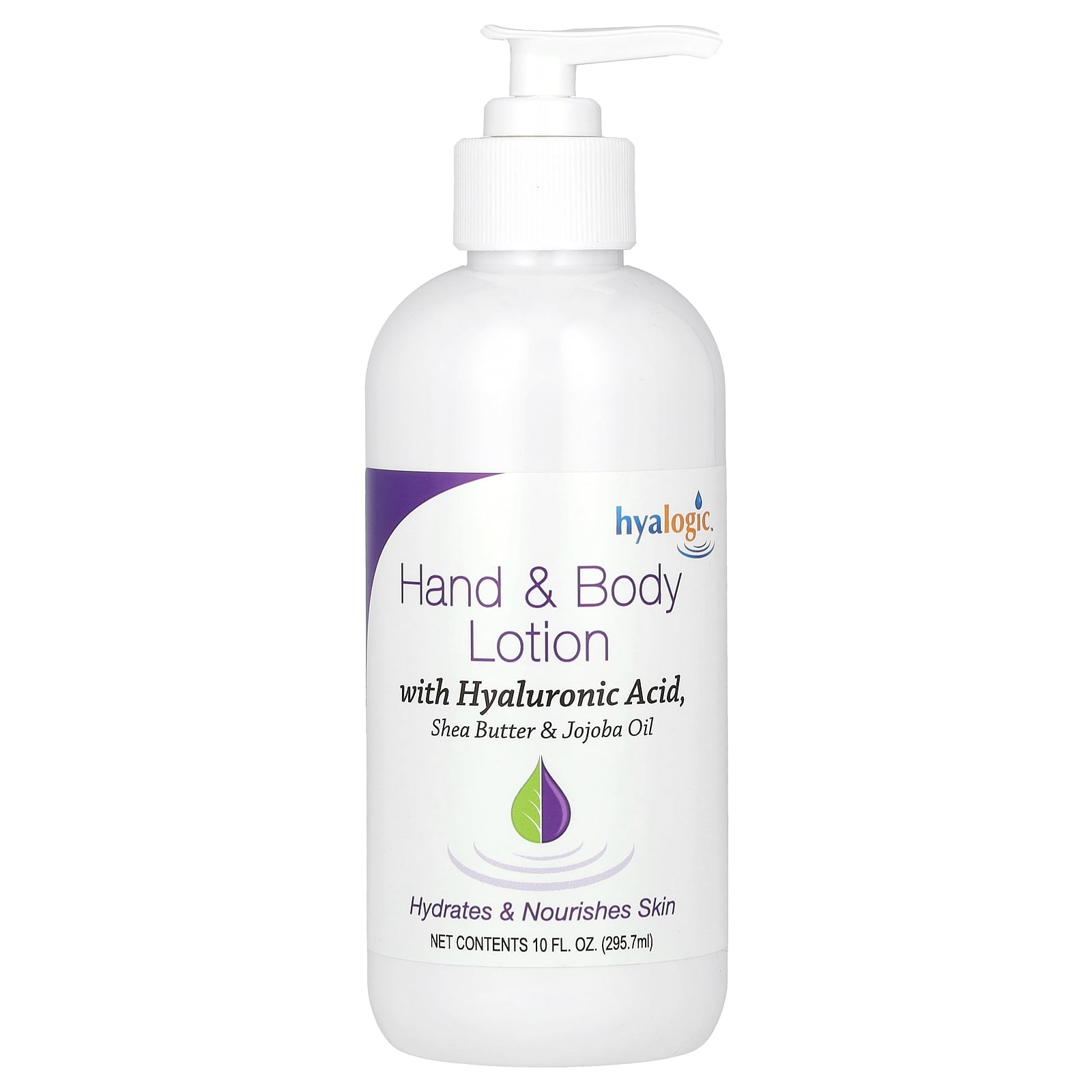 Hyalogic Hand & Body Lotion with Hyaluronic Acid  Fragrance Free  10 fl oz (295.7 ml)