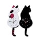 thumbnail image 1 of Reloj de pared Reloj de pared acrílico creativo DIY con gato con péndulo de cola oscilante, reloj de péndulo silencioso para sala de estar Dormitorio Cocina Decoración del hogar (n, 1 of 5