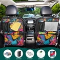 thumbnail image 5 of Abstract colorful graffiti art 37 Pack Kick Mat Back Seat Protector With Storage Pockets, Universal Car Seat Back Organizer For Pets, Waterproof Backseat Protector For Most Car, 5 of 5
