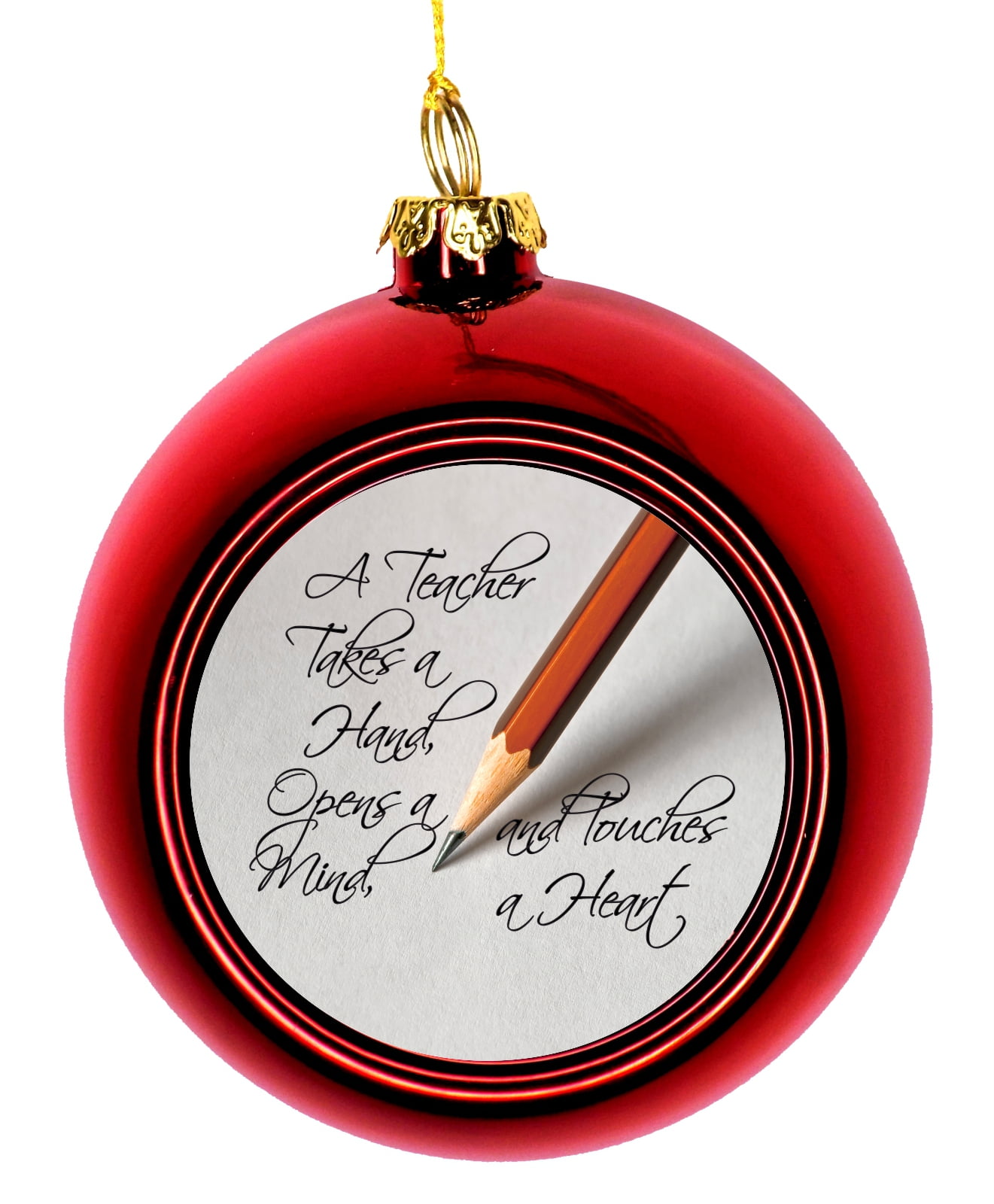 Teacher Holiday Ornaments Teacher Ornament Christmas DÃ©cor Hanging Christmas Ornaments Red
