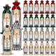 thumbnail image 1 of Juego de bolsas de regalo para botellas de vino, estilo arpillera, 28 piezas, 1 of 1