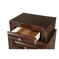 thumbnail image 3 of Nightstand with 3 Drawers - Cappuccino Finish, Metal Guides, Dovetailed Drawers, 29"H, 3 of 5