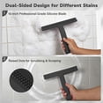 thumbnail image 5 of OVINESY 10" Shower Squeegee for Glass Doors, Streak-Free Silicone Blade, Ergonomic Handle, Built-In Hook, Squeegee for Shower Glass, Bathroom, Tile Walls, Mirrors, Windows, Car Windshields, Black, 5 of 9