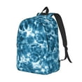thumbnail image 2 of Balery Blue Tie Dye Vintage Canvas Backpack for Men and Women - Large Capacity, Durable Travel Laptop Bag for School, Work, Hiking, and Outdoor Activities-Small, 2 of 7
