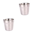 thumbnail image 3 of Toystoory Taza de camping de acero inoxidable Mini 180 ml Tazas de doble capa Café Té Vaso Metal Hogar Barbacoa Taza de agua al aire libre 2Conjunto, 3 of 6