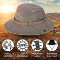 thumbnail image 5 of Sun Hat Uv Protection Bucket Hat Summer Hats Beach Hat Safari Boonie Hat Foldable Fishing Hat With Breathable Mesh And Adjustable Chin Strap For Men W, 5 of 5