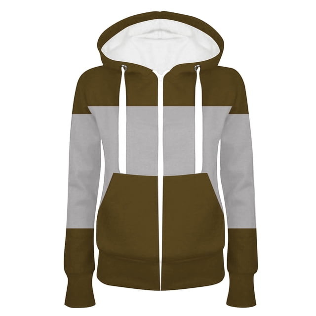 Timegard Chandail à Capuche à Fermeture à Glissière pour Femmes Grande Taille Chandail à Manches Longues Chandail Automne Hiver Vestes Confortables