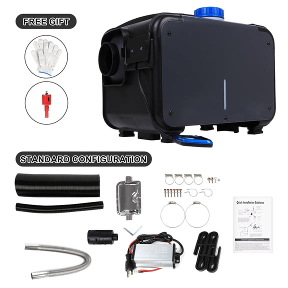 NURATIT Diesel Heater, 12V/24V/110V 8KW Bluetooth App Control Diesel Heater All in One Fast Heating with Remote Control and LCD, Portable Diesel Air Heater for Vehicles and Outdoors