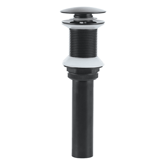 ESFORT Bathroom Sink Drain Stopper, Vessel Sink Pop Up Drain Without Overflow, Matte Black