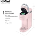thumbnail image 3 of Keurig K-Mini Plus Single Serve Coffee Maker, K-Cup Pod Coffee Maker, Dusty Rose with 5AVE Microfiber Cleaning Cloth, 3 of 5