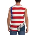 thumbnail image 4 of Balery American Astronaut Runs Forward Camisetas sin mangas para hombre, absorbe la humedad y protege contra el mal olor.-3X-Large, 4 of 7