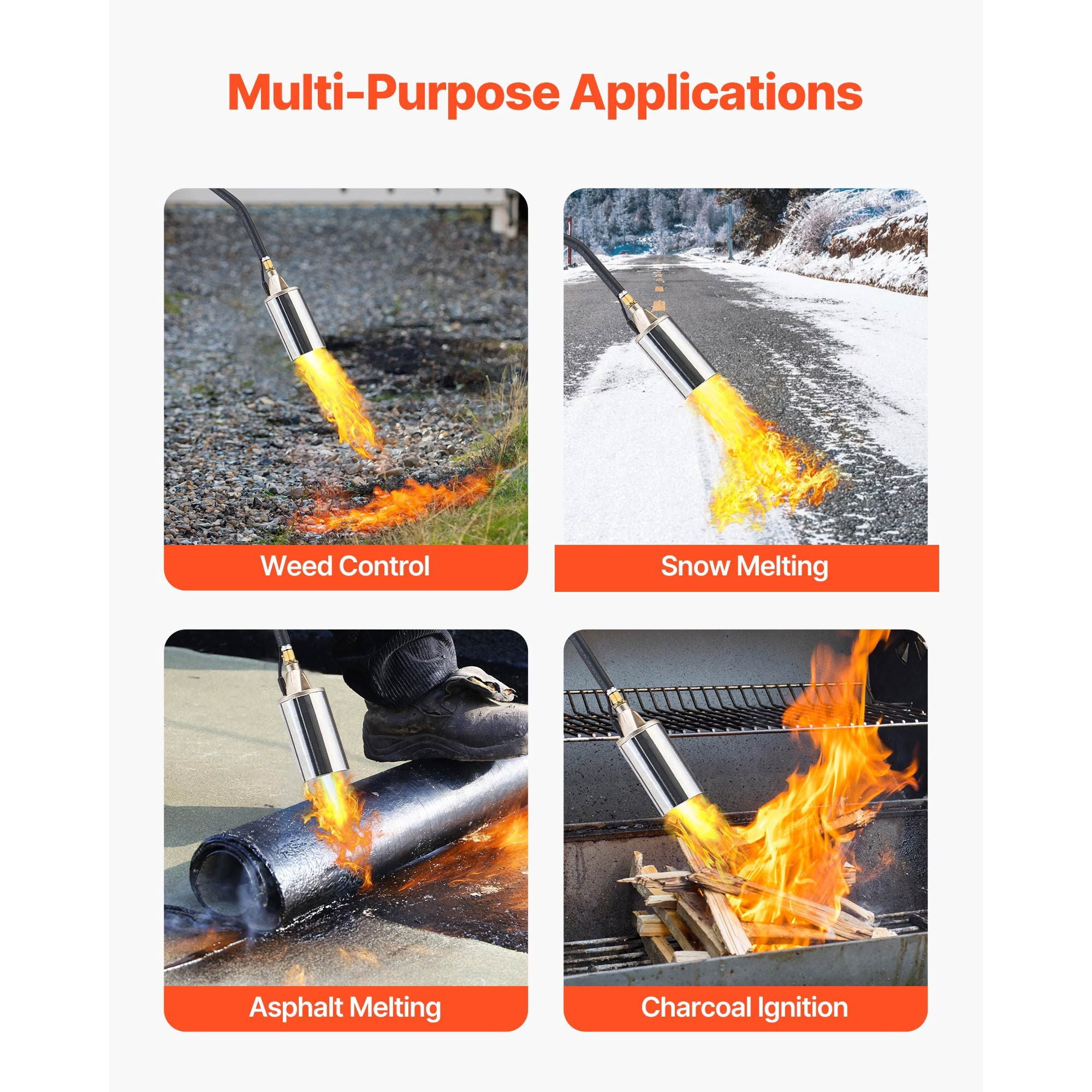 Propane Torch Weed Burner 1,800,000 BTU with 10ft Hose Igniter Adjustable Flame CCSAus Certified for Garden Driveway Farm