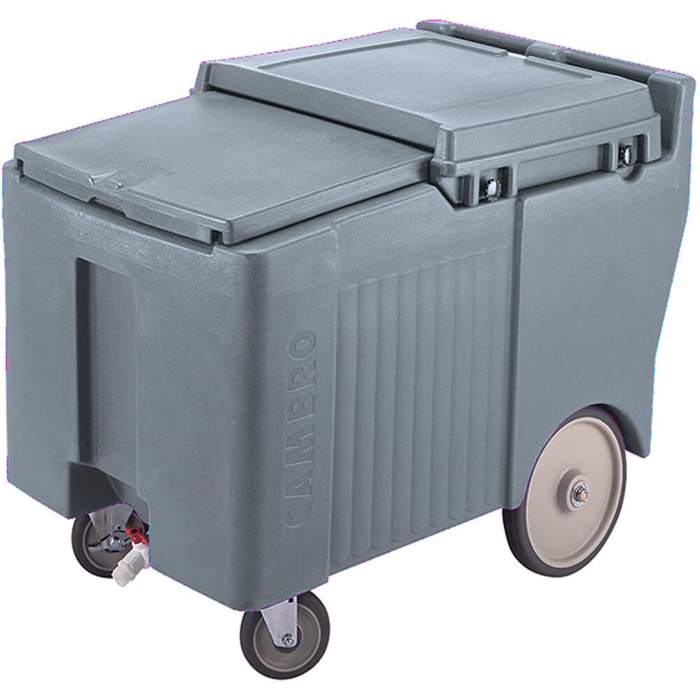Cambro Ice Bin / Caddy, 175 Lb. Capacity, 10" Easy Wheels, Granite Gray, ICS175LB191 Walmart