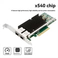 thumbnail image 3 of Tarjeta de Red de Servidor PCIe X8 de Doble Puerto 10GbE X540-T2, 4 Tarjetas RJ45 10G, Adaptador Ethernet de 10 Gigabits para PC y Portátil., 3 of 5