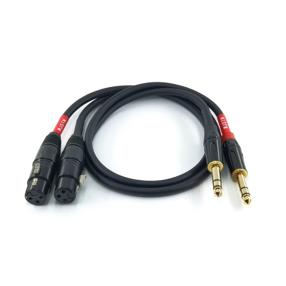 Cable Suanqi XLR a 6,35 mm, 1/4 TRS, 3 pines, XLR hembra, 3 pies