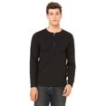 thumbnail image 1 of The Bella + Canvas Mens Jersey Long Sleeve Henley - BLACK - L, 1 of 2