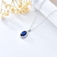 thumbnail image 3 of THOYAS Sapphire Necklace 925 Sterling Silver Simulated Blue Sapphire Pendant Necklace Jewelry present for Mom Women, 3 of 6