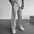 thumbnail image 2 of OSOLU Men Solid Color Long Trousers Tether Pants Sports Sweatpants Street Casual Trousers Everyday Comfort Versatile Active Athletic Casual Bottoms, 2 of 5