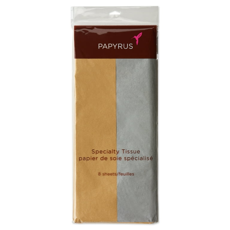 Papyrus Brushed Metallic Silver and Gold Large Gift Bag