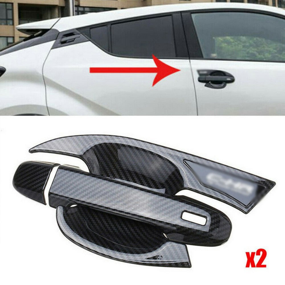 2016-2018 For Toyota C-HR CHR Carbon Fiber Side Door Rearview Mirror Cover Trim 
