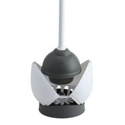 Clorox Hideaway Toilet Plunger with Caddy, White, 19.5in