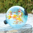 thumbnail image 4 of 12 Inch Colorful Splash Glass Solar Gazing Ball,Solar LED Globe Light, Decorative Outdoor Accent for Garden, Patio & Lawn,Outdoor Decor, 4 of 10