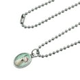 thumbnail image 2 of Fa La La La Llama Christmas Santa Hat Antiqued Oval Charm Pendant with Chain, 2 of 3