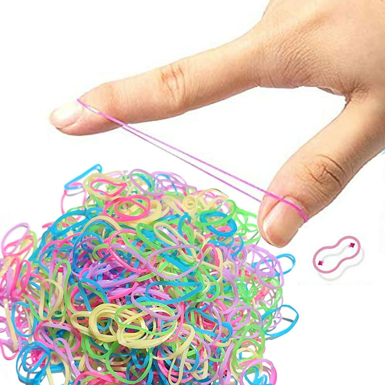 1000/2000Pcs/Set Cute Girl Colourful Thick Rubber Bands Ponytail