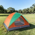 thumbnail image 7 of Hassch 2 Person Camping Dome Tent with Carrying Bag, Lightweight Portable Backpacking Tent for Outdoor Hiking, Orange & Green, 7 of 7