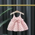 thumbnail image 4 of Zwiiyzr 6M-3T Infant Baby Girls Spaghetti Strap Plaid Bowknot Smocking Dress Pink, 4 of 9