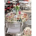thumbnail image 5 of Outdoor Tablecloth with Umbrella Hole for Patio/Picnic/Party/Camping, Spring Floral Waterproof Table Cloth Round Cover Washable, Watercolor Lavender Daisy Butterflies Beige (Dia 60"), 5 of 8