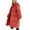 Brick Red, variant on Kid Girls Full Length Long Puffer Down Coat Zip Parka Removable Hood Buttoned Slit Hem Thickened Quilted Padded Jacket Winter Warm Outerwear