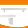 thumbnail image 6 of Danya B. Decorative 24" Floating Wall Décor Display Ledge Shelves – (Set of 2) - White, 6 of 8