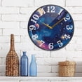 thumbnail image 6 of Space Planet Wall Clock 12 Inch Silent Non Ticking Battery Operated Easy to Read for Kitchen Living Room, 6 of 8
