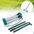 YIYIBYUS Spike Lawn Aerator Rolling Lawn Aerator Yard Rotary Push Tine