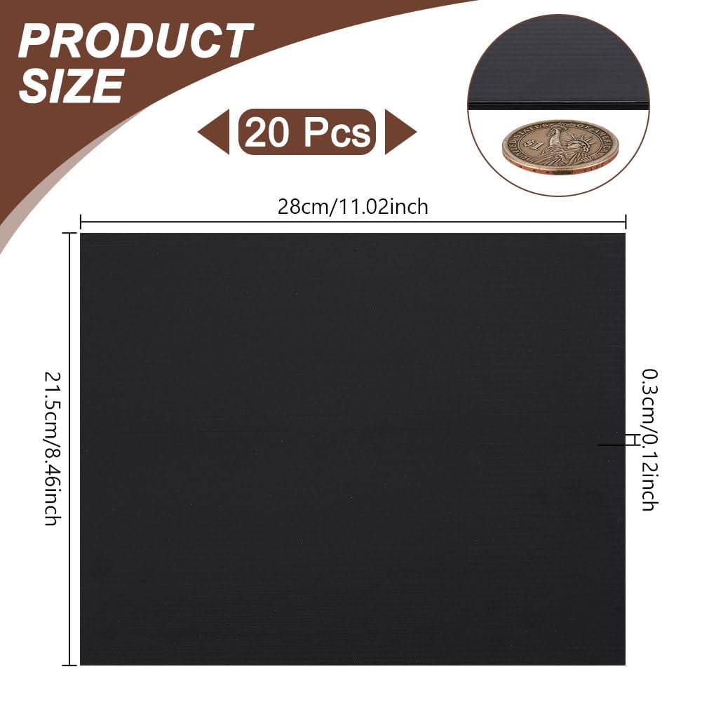 20 Pcs Corrugated Plastic Sheet 5.9x11.8 Inch Plastic Corrugated Board 4mm Thickness Plastic Yard Signs Boards for Indoor and Outdoor Use A-Frame Warnings Divider Crafts Packing Mauve