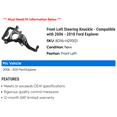 thumbnail image 2 of Front Left Steering Knuckle - Compatible with 2006 - 2010 Ford Explorer 2007 2008 2009, 2 of 2