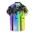 thumbnail image 4 of VBTAPA Mens Big and Tall Hawaiian Shirts Short Sleeve Casual Button Down Shirts Tropical Beach Shirt Sales of Today Multicolor L, 4 of 6